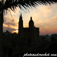 Mellieha Church in the Evening Sun