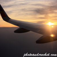 Sunset in Flight Over the Mediterranean