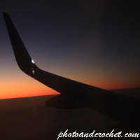 Nightfall After Sunset in Flight Over the Mediterranean