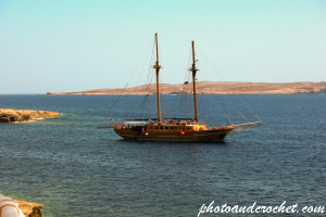 Turkish Gullet Anchored off Gozo