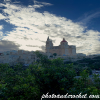 Evening Sunset Colours over Mellieha Hill and Church