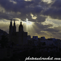 Last Sunrays Over Mellieha Before Sunset