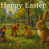 Easter Egg Hunt in City Park – Greeting Card - Image