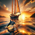 Sailing Yacht at Sunset- Image