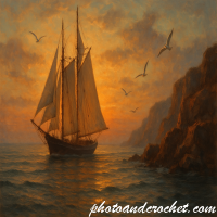 Traditional Sailing Schooner at Dawn