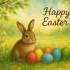 Charming Easter E-Card with Bunny - Image