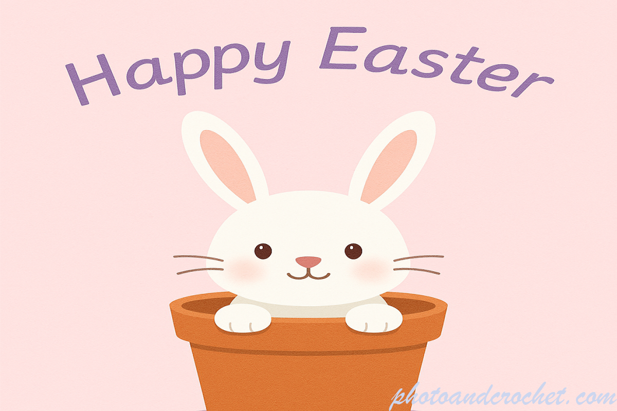 Cute Easter Bunny in Flower Pot – Image