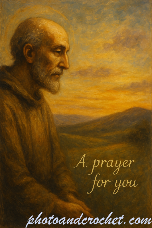 Reflective Easter E-Card with Saint at Sunset – Image