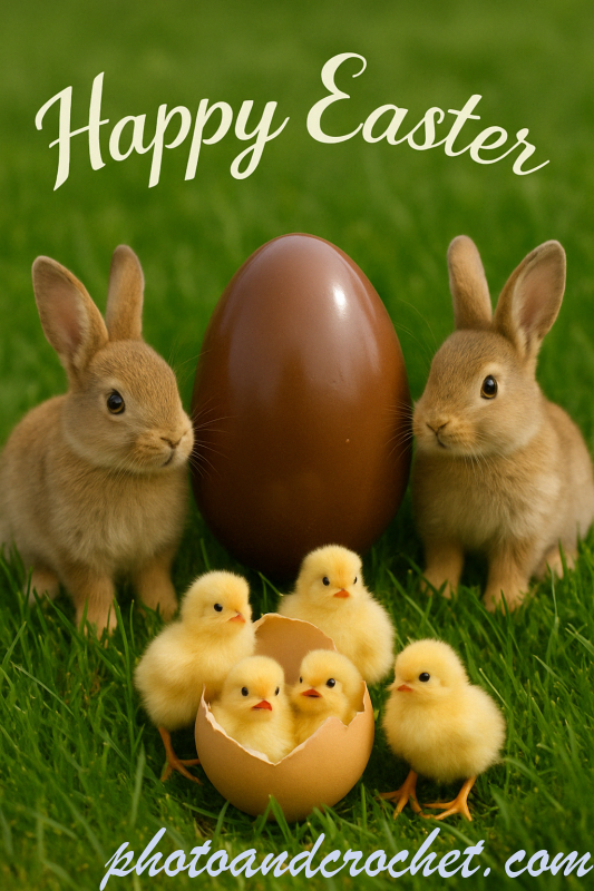 Charming Easter E-Card with Bunnies - Image