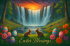 Easter Blessings Waterfall Scene - Image