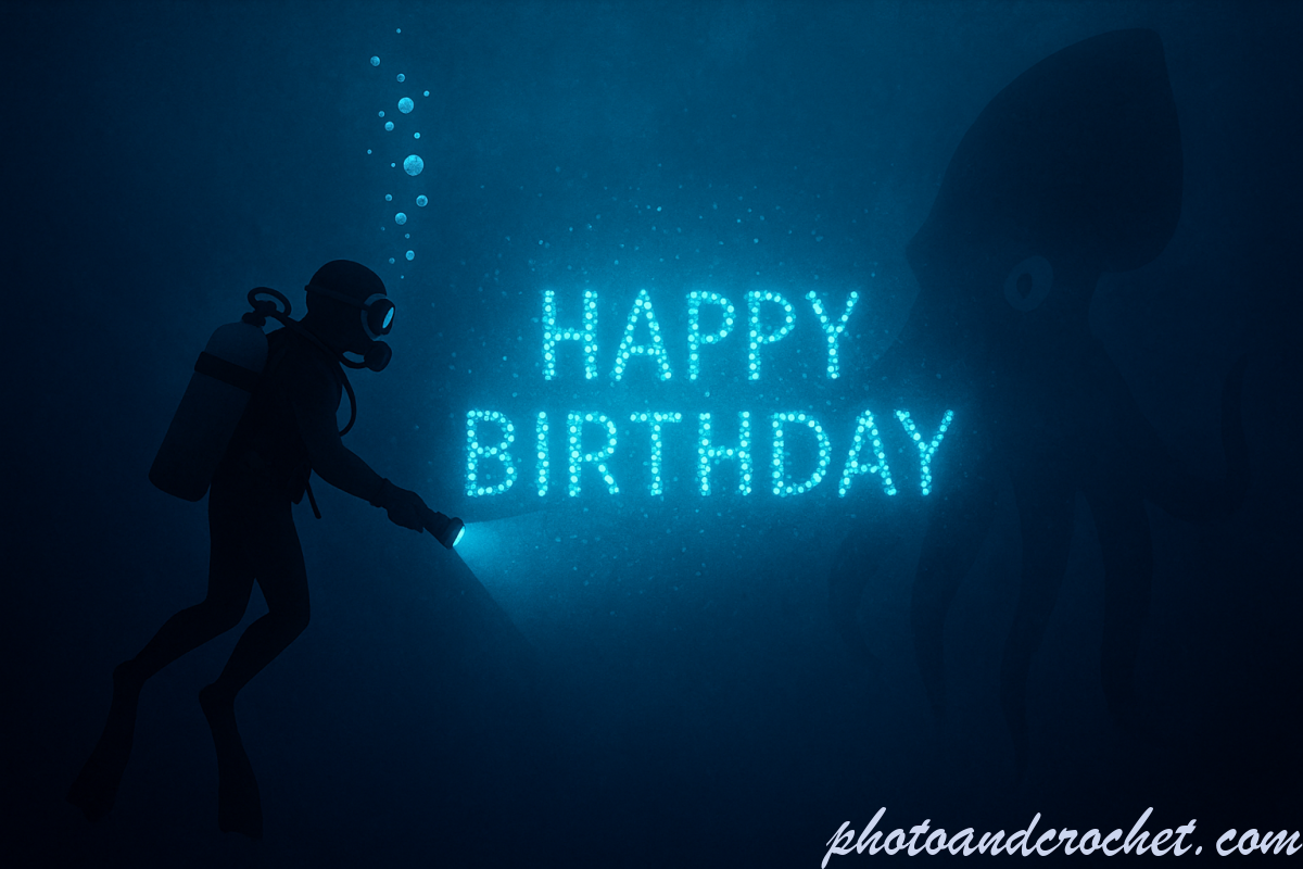 Into the Blue – Diver Birthday E-Card - Image