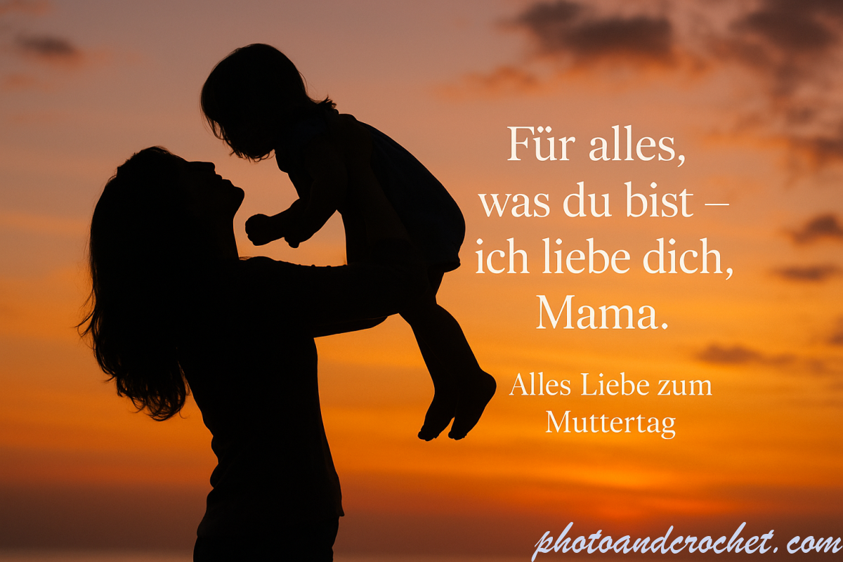 Muttertagskarte – Silhouette von Mutter und Kind - Image