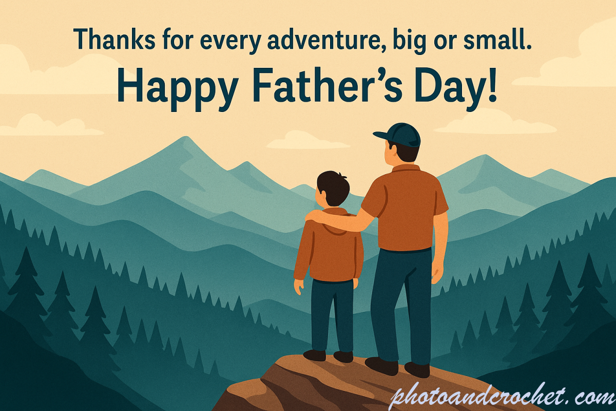 Father and Child on Mountain – Image