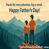Father and Child on Mountain – Image