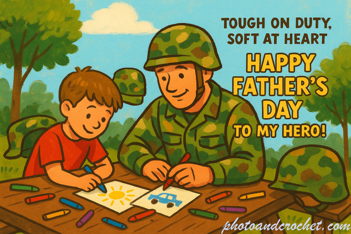 Cartoon Soldier Father’s Day Card – Image