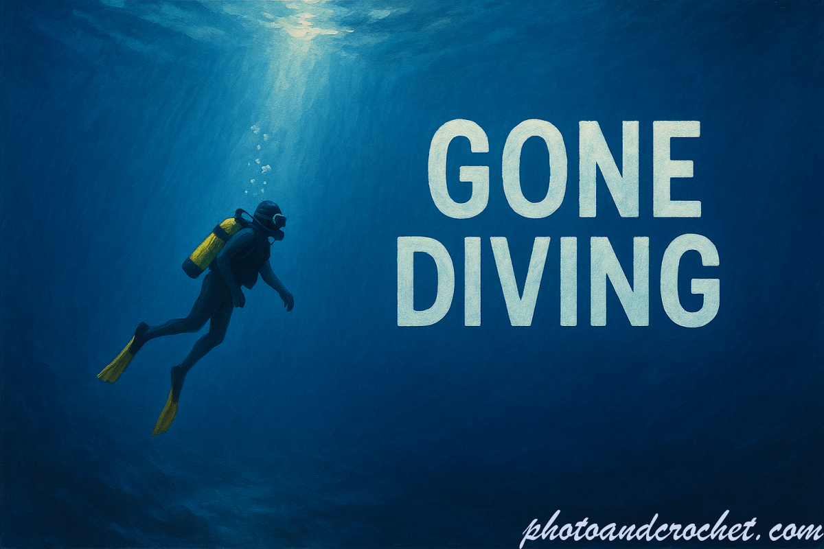 Gone Diving E-Card – Peaceful Descent Underwater Scene - Image
