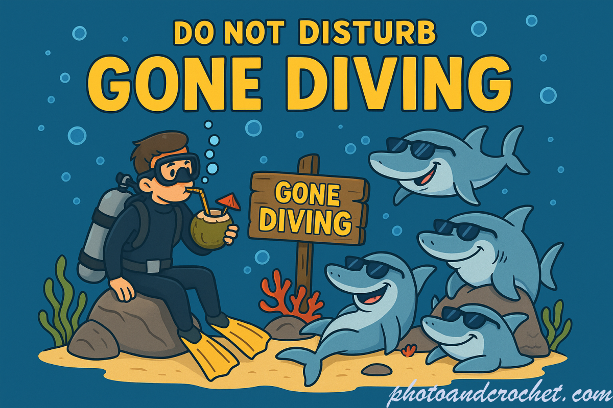 Gone Diving E-Card – Do Not Disturb, Shark Social Hour - Image