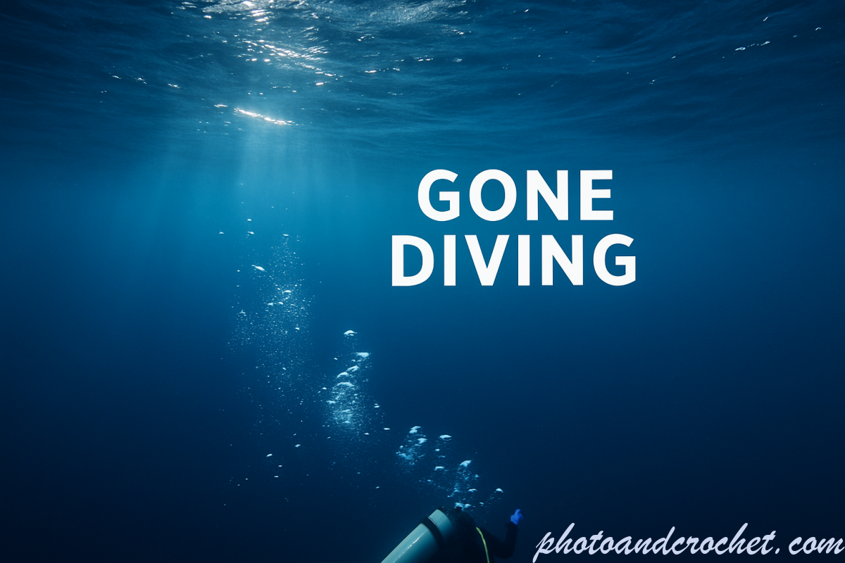 Gone Diving E-Card – Underwater Bubbles and Sunbeams - Image