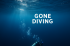Gone Diving E-Card – Underwater Bubbles and Sunbeams - Image