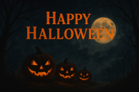 Happy Halloween – Bold Lettering & Spooky Icons