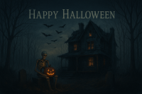 Pumpkin Watcher at the Haunted House