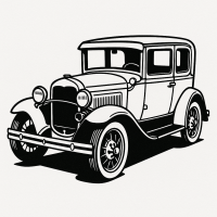 รถฟอร์ดวินเทจ – มุมมองสามมิติ