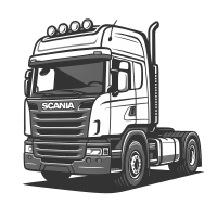 European Heavy-Duty Long-Haul Truck Illustration