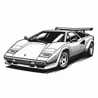 Illustration Klassischer Keil-Supercar