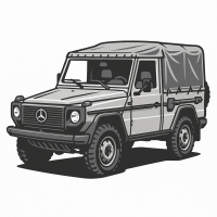 Illustration Mercedes-Benz G-Wolf Militär 4×4