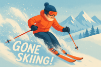 Gone Skiing – Powder Day Action Shot