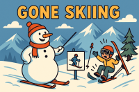 Gone Skiing – Die Schneemann-Skischule