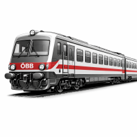Austrian Regional Diesel Train – 3D Clipart