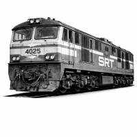 Thailändische Regional-Diesellokomotive – 3D Clipart