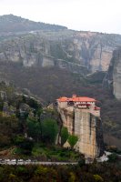 Holy Monastery of St Stephen Viewed from Varlaam, Meteora