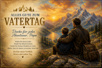 Alles Gute zum Vatertag – Alpine Father &amp; Child Oil Painting Edition